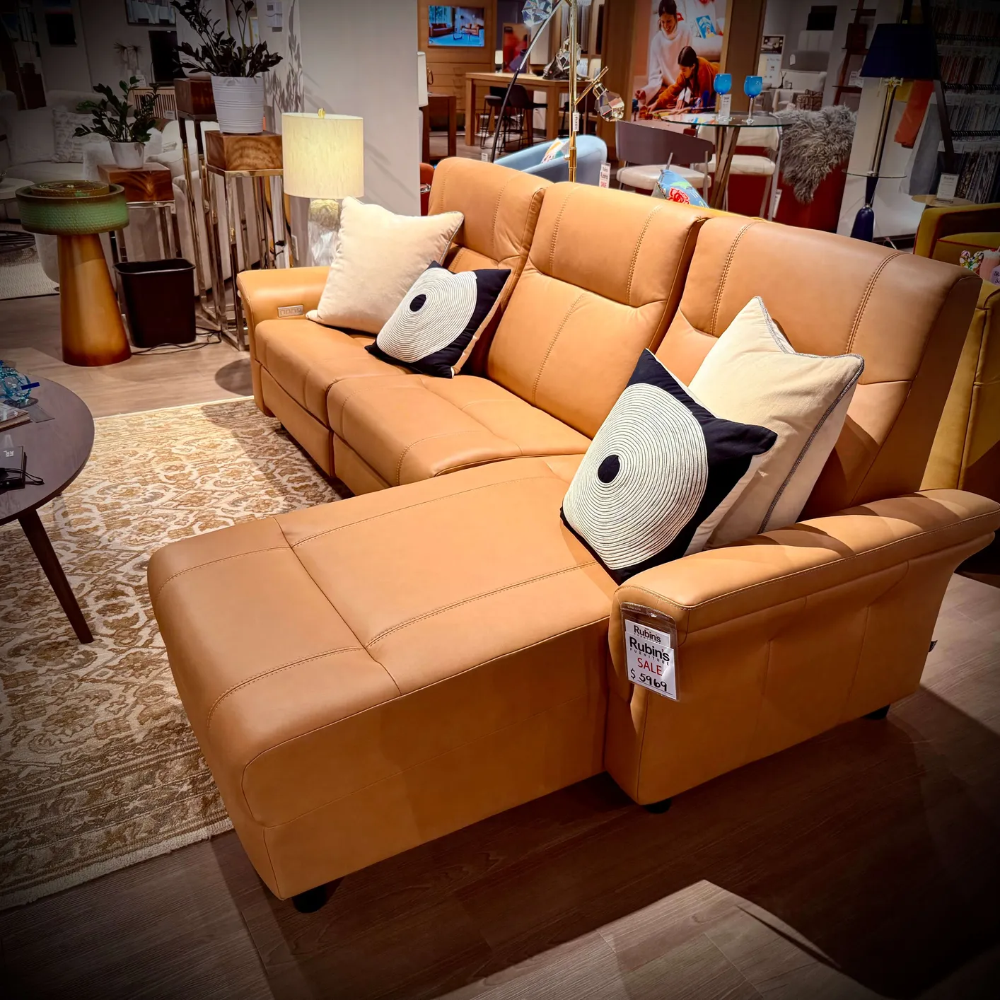 Large Sofa with Chaise for Showroom Sale