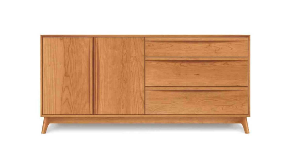  Catalina 3 Drawers on Right 2 Doors On Left Dresser in Cherry