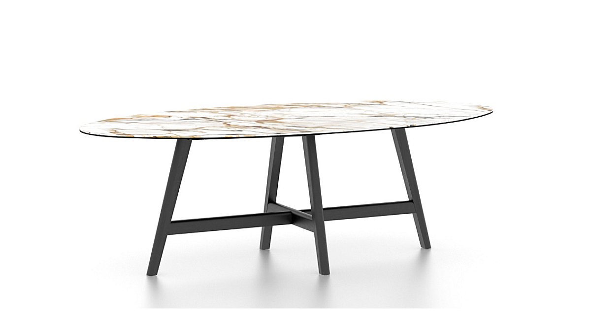 Downtown Oval Porcelain Dining Table 
