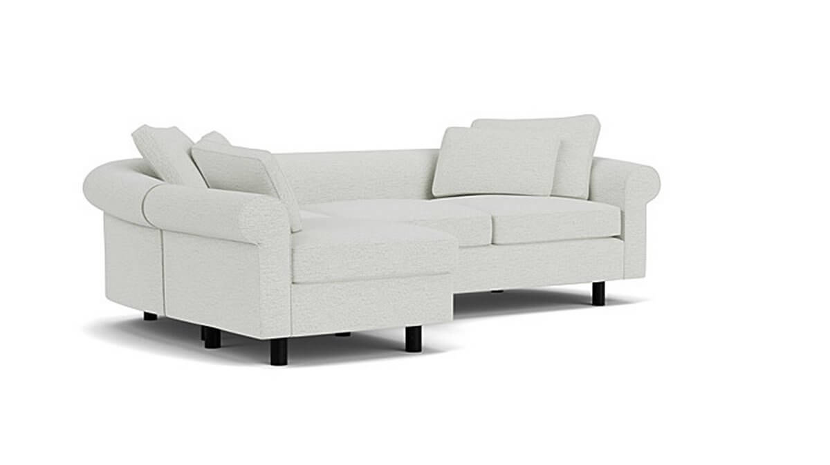  Slope Sectional Sofa With Extended Seat
