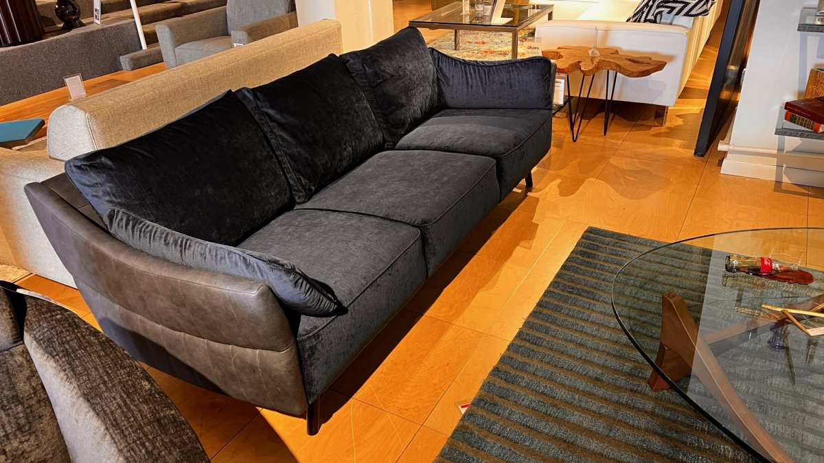 Dizzy Danish Sofa in Leather And Fabric