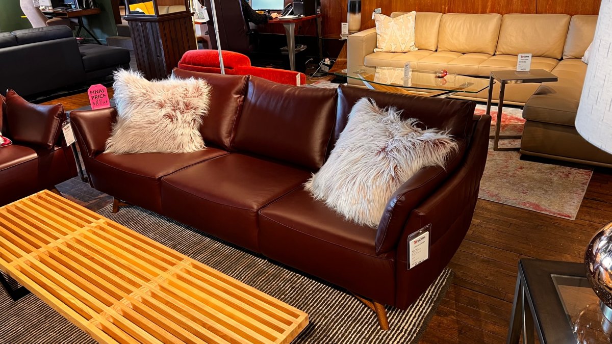 Dizzy Danish Sofa in Leather