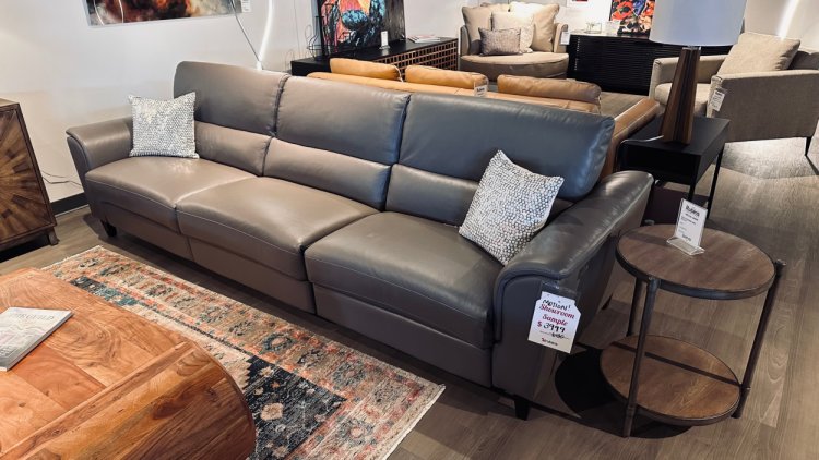 Palliser Lorenzo Power Sofa In Leather $3999. SAVE AN ADDITIONAL 20% OFF ON THIS PRICE.