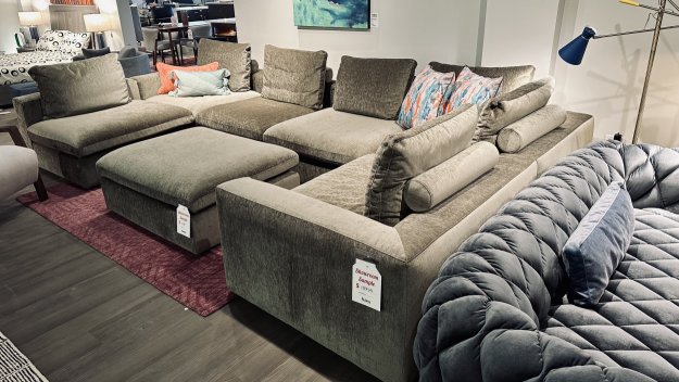 Troels Denmark Prestige Sectional with Pillow Back Bolsters. $8767