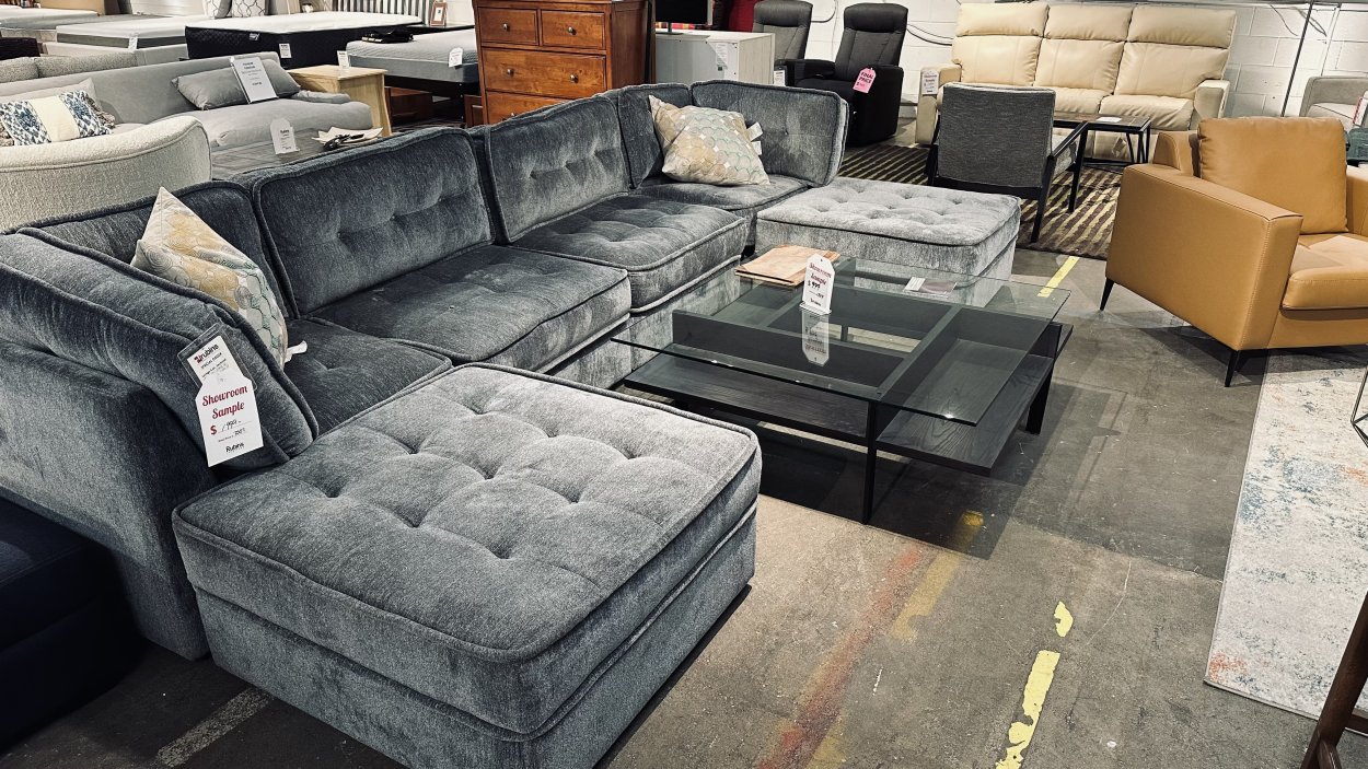 Lazar Lounge Sectional With Storage Ottoman $1599