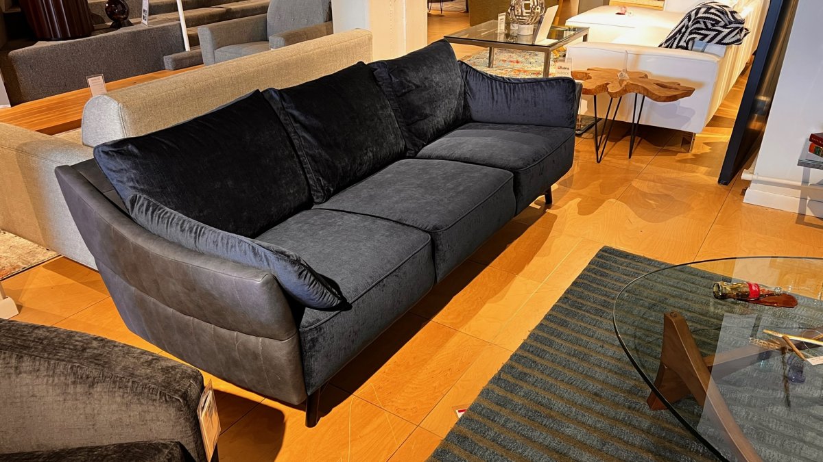 Troels Denmark Dizzy Sofa in Fabric and Italian Leather $2499